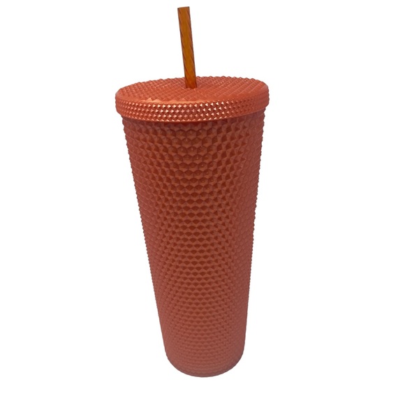 Starbucks Orange Pearlized Studded Venti 24 oz  Fall Tumbler 011136321 - Picture 4 of 11